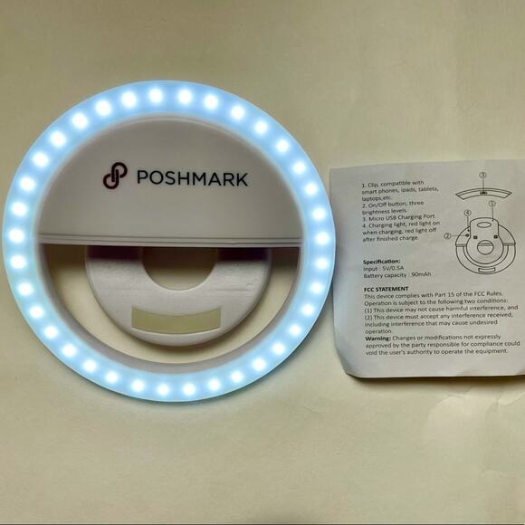 Poshmark Swag Online Meeting Adjustable Vanity Light w/Clip Micro USB Charger - Picture 14 of 14
